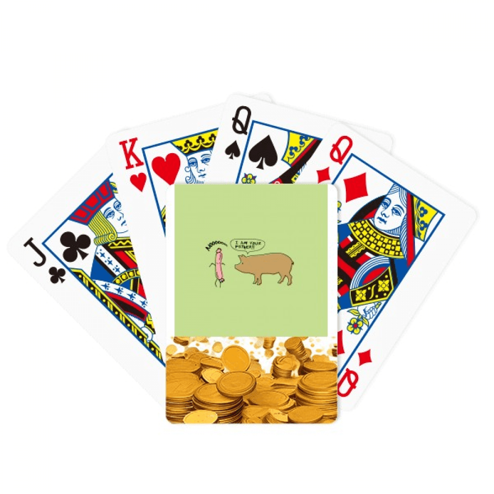 Pork Ham Contact Father Art Deco  Fashion Gold Playing Card Classic Game