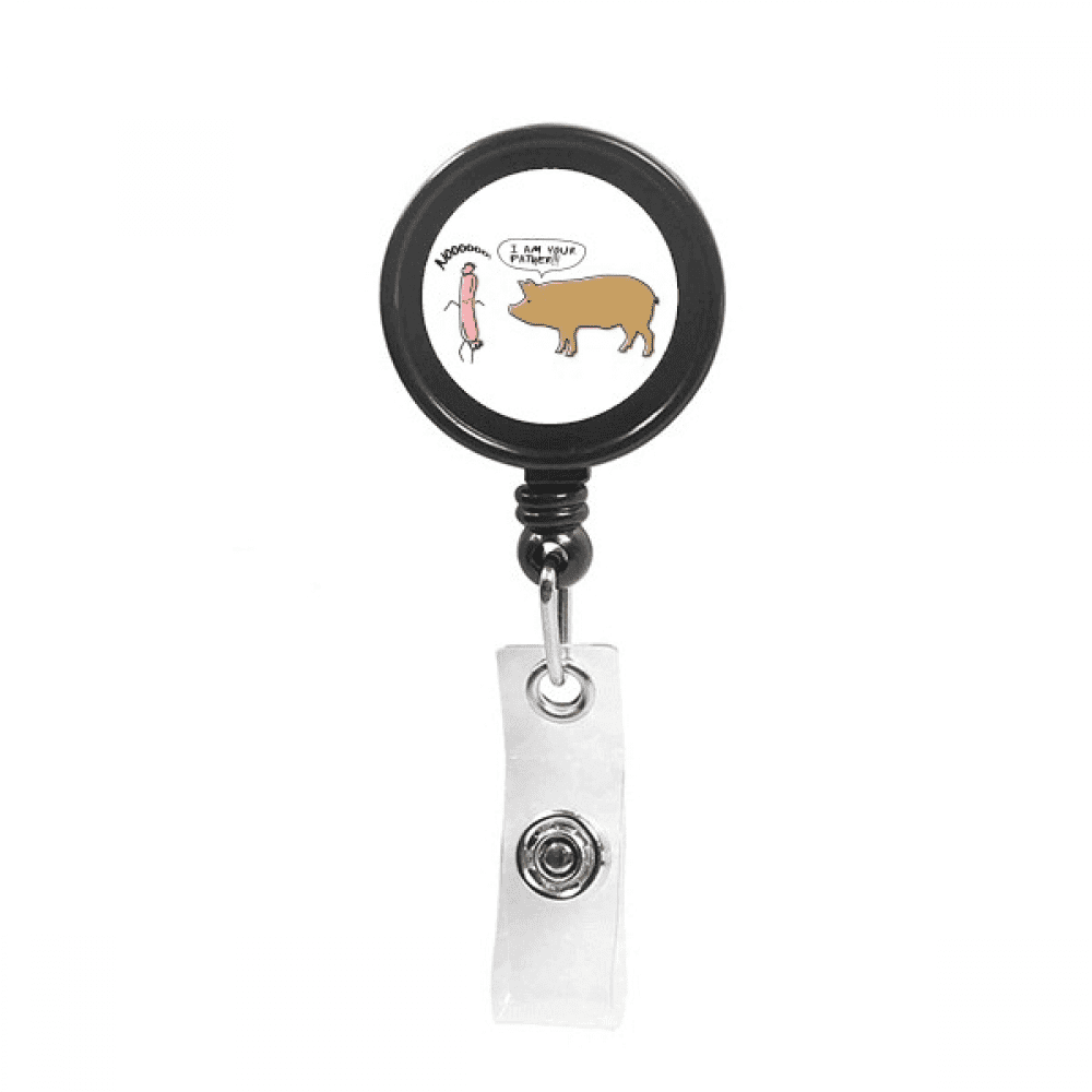 Pork Ham Contact Father Art Deco  Fashion Retractable Keychain Badge Holder ID Badge