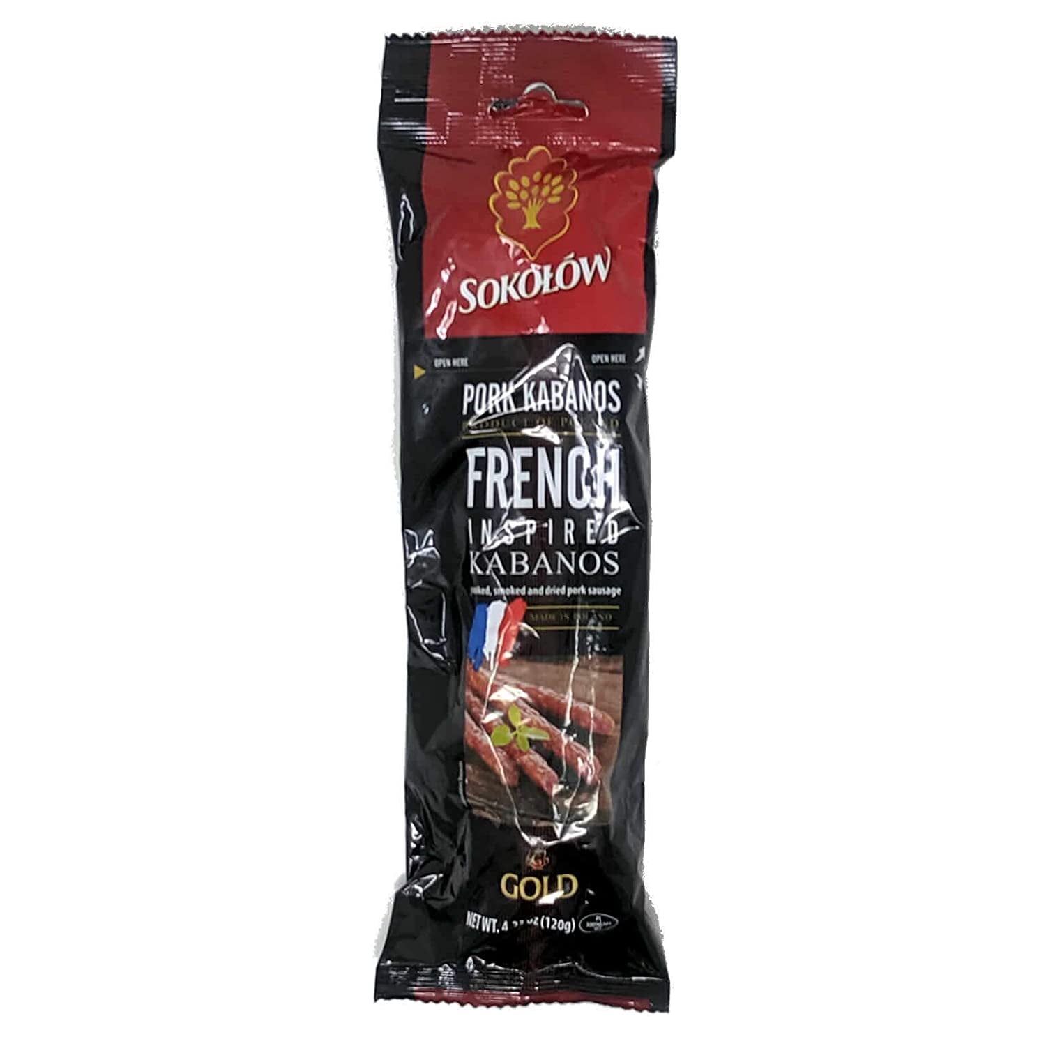 Pork Kabanos Gold Smoked Flavor Kabanosi Polish Long Thin Sticks