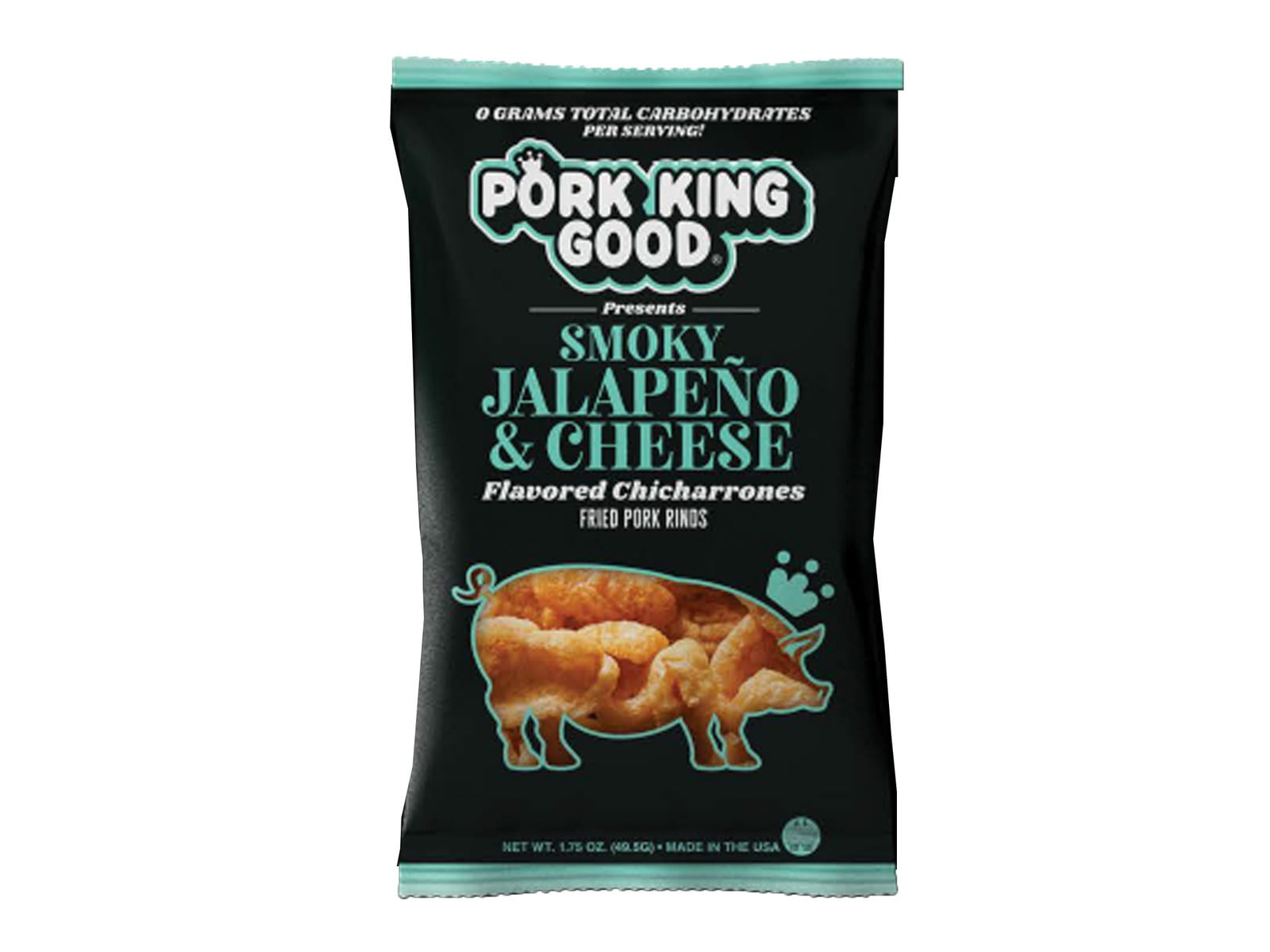 Pork King Good White Cheddar Pork Rinds (Chicharrones) Keto Friendly  Snacks, 12-Pack 1.75 oz. Bags 