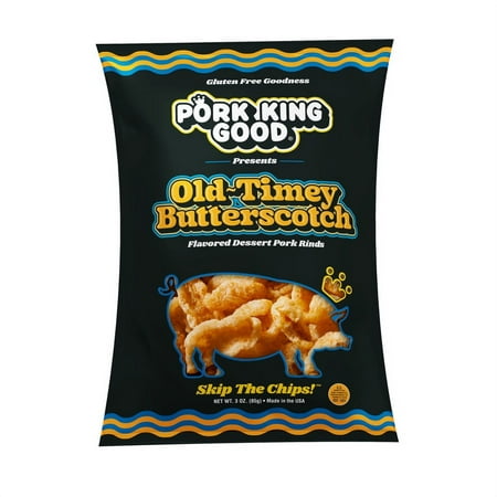 (Single) Pork King Good Old-Timey Butterscotch Pork Rinds - 3 oz Bag