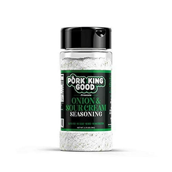 Pork King Good Onion & Sour Cream Seasoning for Cooking and Popcorn Seasoning - Keto Friendly, Paleo, No MSG, Gluten Free
