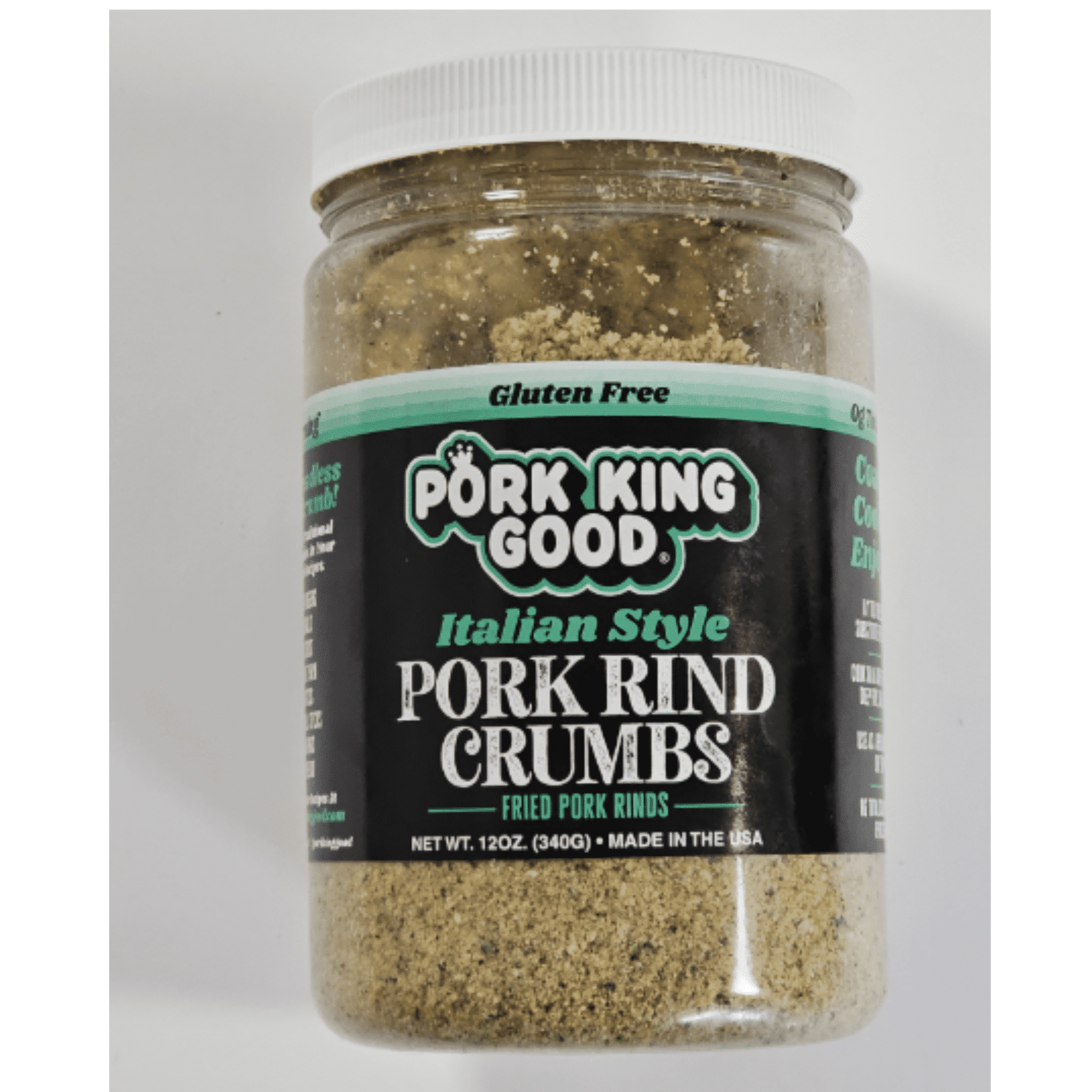 Pork King Good Pork Rind Crumbs Italian Flavor - 2 pack 12oz jars