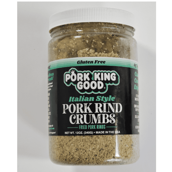 Pork King Good Pork Rind Crumbs Italian Flavor - 2 pack 12oz jars
