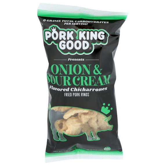 Pork King Good Rinds Pork Sour Cream & Onion 1.75 oz (Pack of 24)