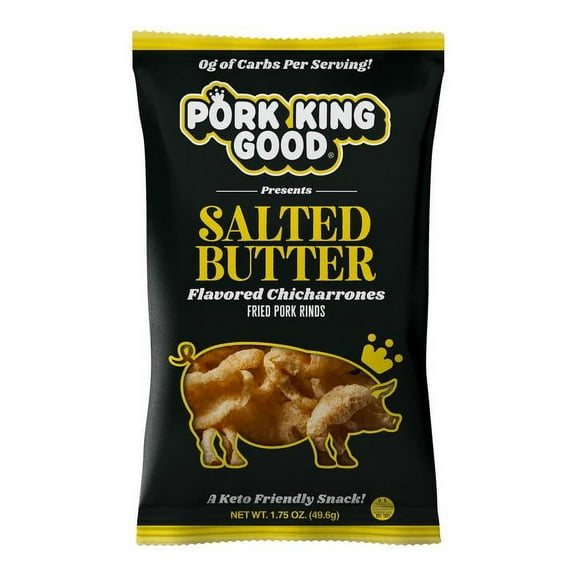 Pork King Good Salted Butter Pork Rinds, 1.75 Oz