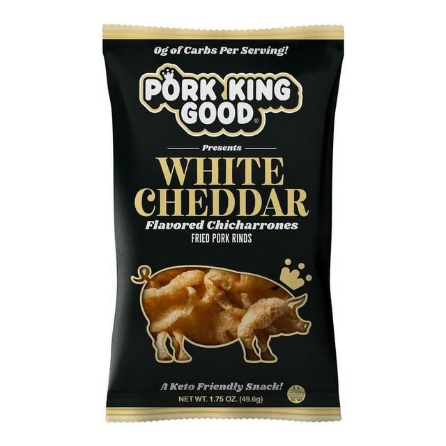 Pohro Rind Pork King Good White Cheddar Pork Rinds for Breakroom Snacks - Walmart ...