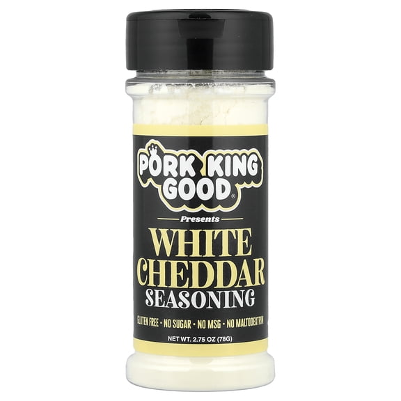 Pork King Good White Cheddar Seasoning for Cooking and Popcorn Seasoning - Keto Friendly, Paleo, No MSG, Gluten Free
