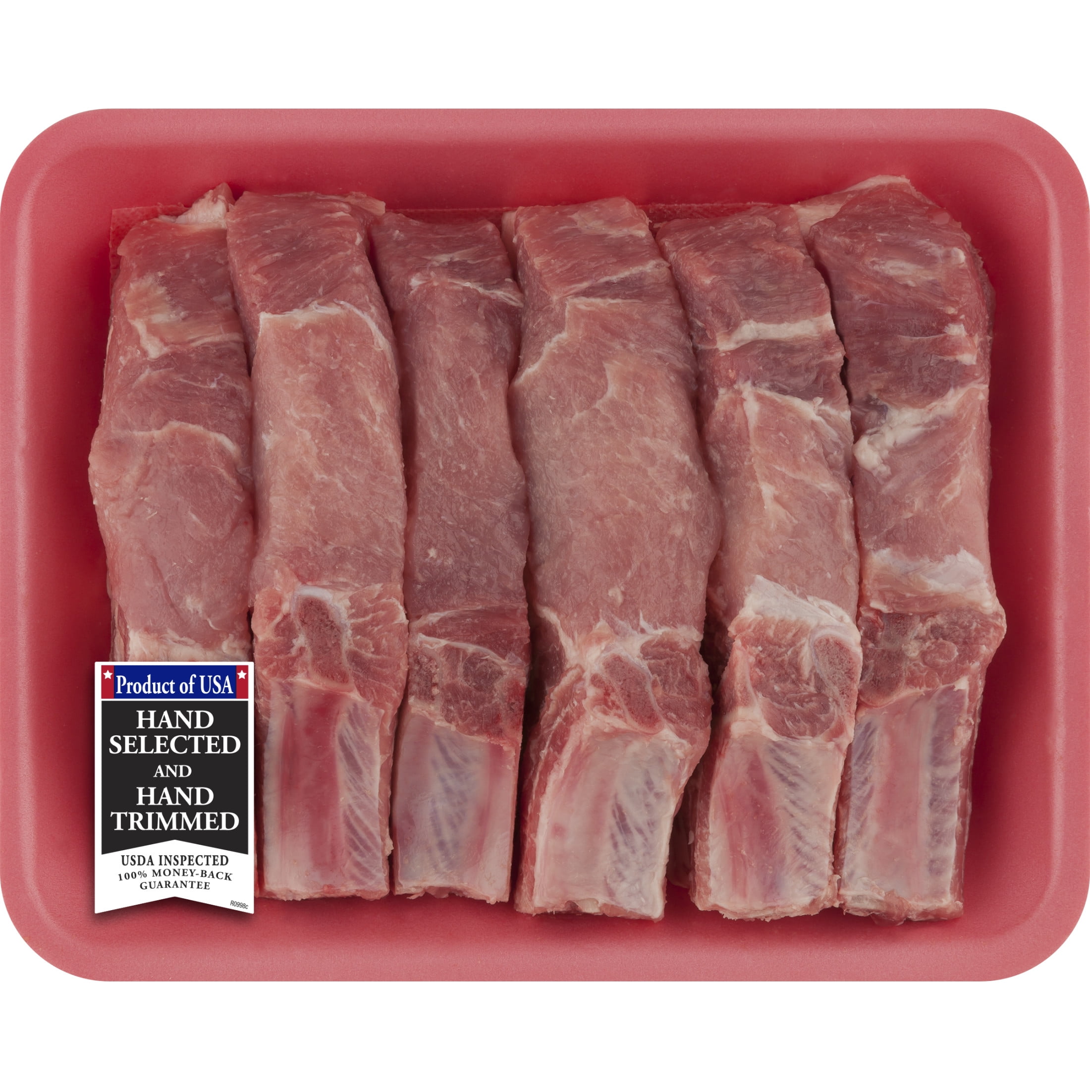 Pork Loin Country Style Ribs Bone In 2.3 3.8 lb Tray Walmart