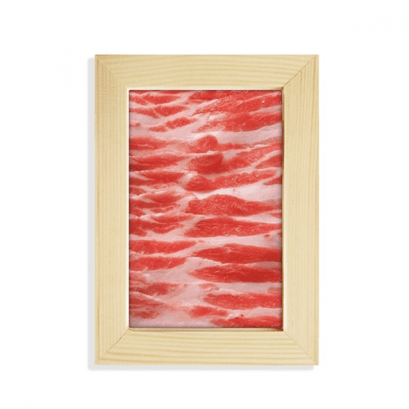 Pork Mutton Fat Meat Food Texture Desktop Display Photo Frame Picture Art Painting 5x7 inch