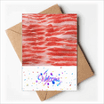 thumbnail image 1 of Pork Mutton Fat Meat Food Texture Welcome Back Greeting Cards Envelopes Blank, 1 of 4