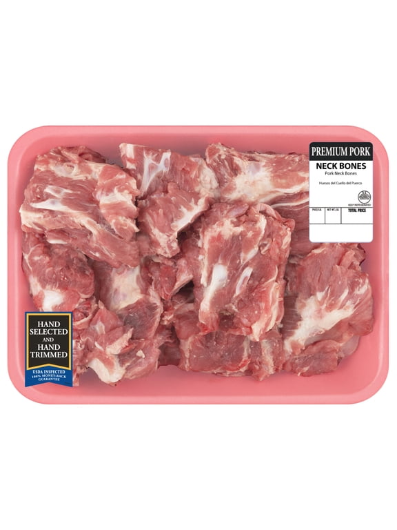 Pork Neckbones Bone-In, 3.0 - 4.7 lb Tray