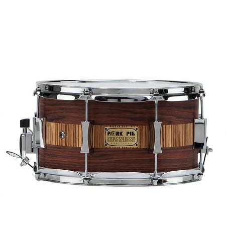 Pork Pie Rosewood Zebra Maple Snare Drum 6.5x14
