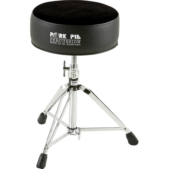 Pork Pie Round Drum Throne - Solid Black