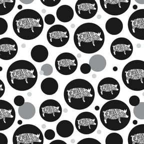 Pork Pig Parts Illustration Bacon Premium Gift Wrap Wrapping Paper Roll