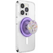 PopSockets Phone Grip for MagSafe, Magnetic Holder, Phone Stand, Lavender - Purple Fields