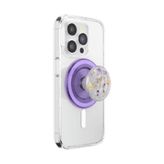 PopSockets Phone Grip for MagSafe, Magnetic Holder, Phone Stand, Lavender - Purple Fields
