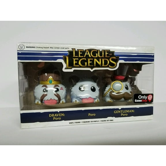 Poro, Draven Poro, Gentleman Poro - League of Legends Funko Vinyl 3-Pack Gamestop Exclusive