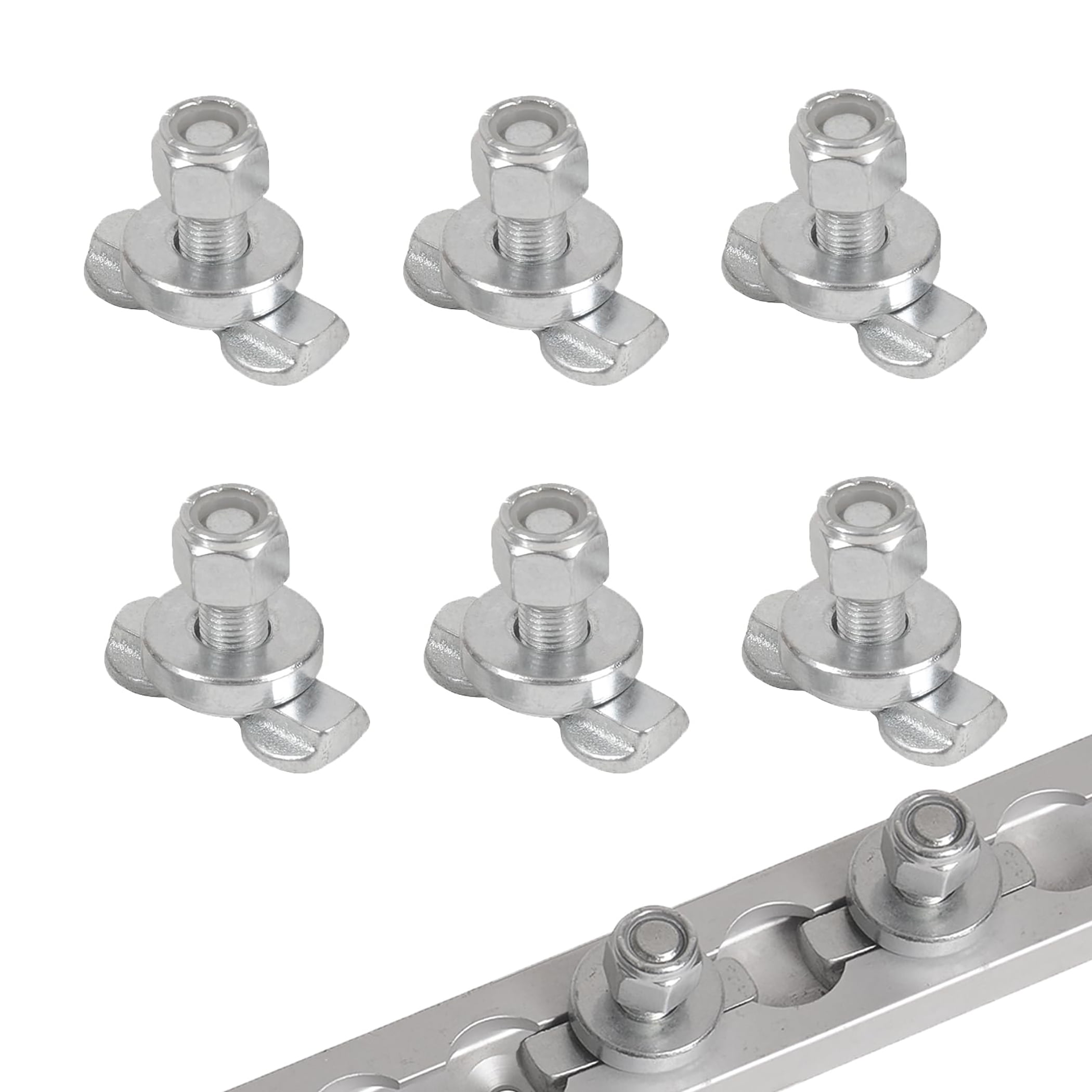 Porotmotor L Track Double Lug Threaded Stud Nut Fitting M10 6PCS ...