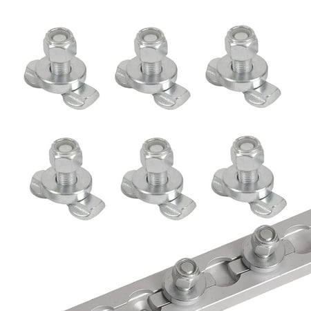 Porotmotor L Track Double Lug Threaded Stud Nut Fitting M10 6PCS