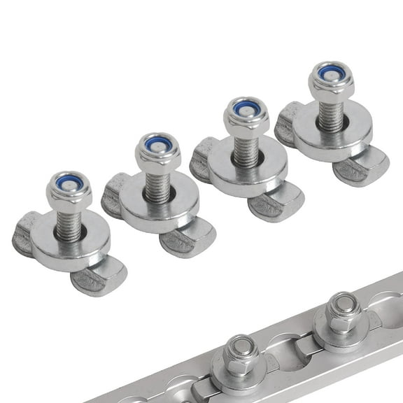 Porotmotor L Track Double Lug Threaded Stud Nut Fitting M8 4PCS