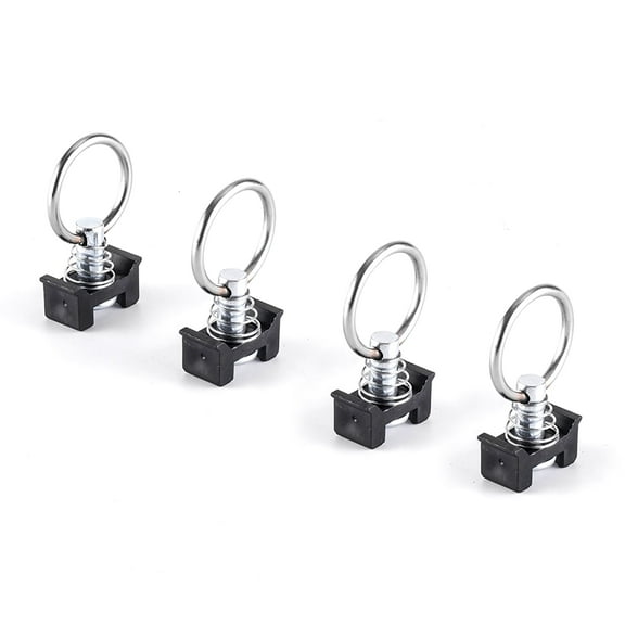 Porotmotor Single Stud Fitting L Track Tie Down Anchor Quick Release Ring Spring Bolt 4Packs