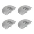 thumbnail image 1 of Porotmotor Cargo Angled End Cap for L Track End Plug Cap Enclosed Round Silver 4Pack, 1 of 6