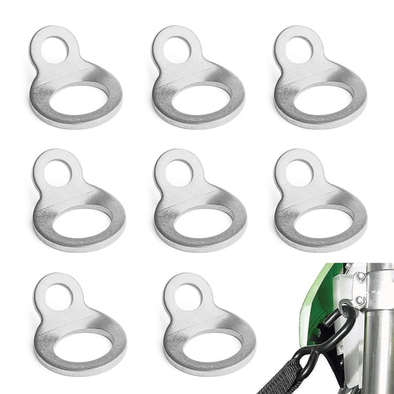 Porotmotor Dirt Bike Tie Down Strap Ring System Kits Anchor Point Release Hook 8Pcs
