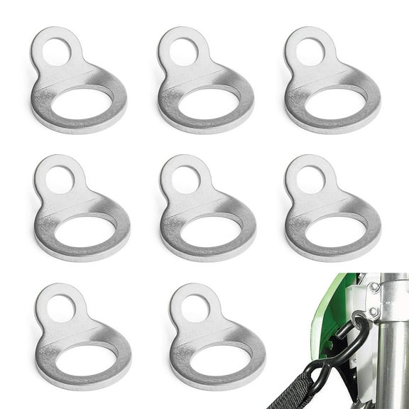 Porotmotor Dirt Bike Tie Down Strap Ring System Kits Anchor Point Release Hook 8Pcs