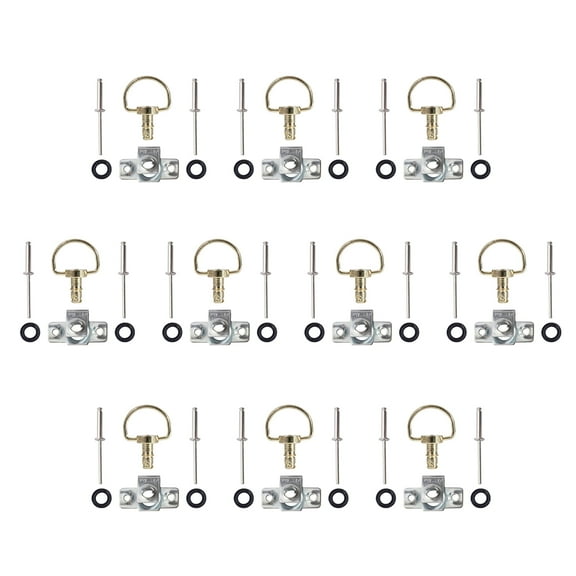 Porotmotor 10PCS Motorcycle Race Fairing Fasteners Clip Rivet Quick Release 14mm Gold
