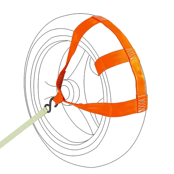 Porotmotor Motorcycle Rear Wheel Tie Down Strap, Universal Rear Wheel Transport Balance Tire Straps in Orange
