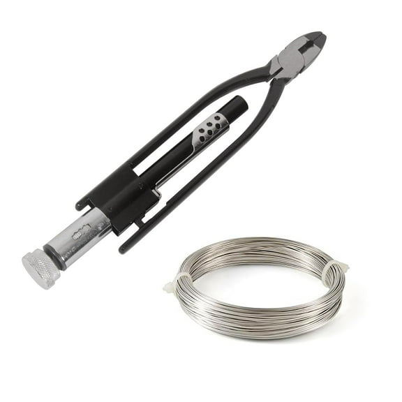 Porotmotor Reversible Safety Wire Twister Pliers 9-inch Auto-Return Safety Wire Pliers Durable Wire Twister/Untwist Tool