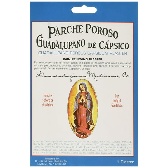 Porous Capsicum External Medicated Plaster By Guadalupano - 4.5 X 7 inches