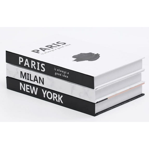 Porpan White Art Paper and Gloss Laminated Decorative Books, 3 Count