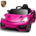 thumbnail image 1 of iYofe 12V Licensed Porsche Powered Ride On Car w/ Remote & Music, Ages 3+, Pink, 1 of 9