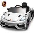 thumbnail image 1 of Porsche 718 Ride On Car for Kids, Electric Car for Toddlers with Remote Control, 4 Wheel Suspension, Bluetooth, Music, LED, Safety Belts, Ride on Toys for Toddler 3-6 Yrs Boys Girls Gifts, 1 of 9