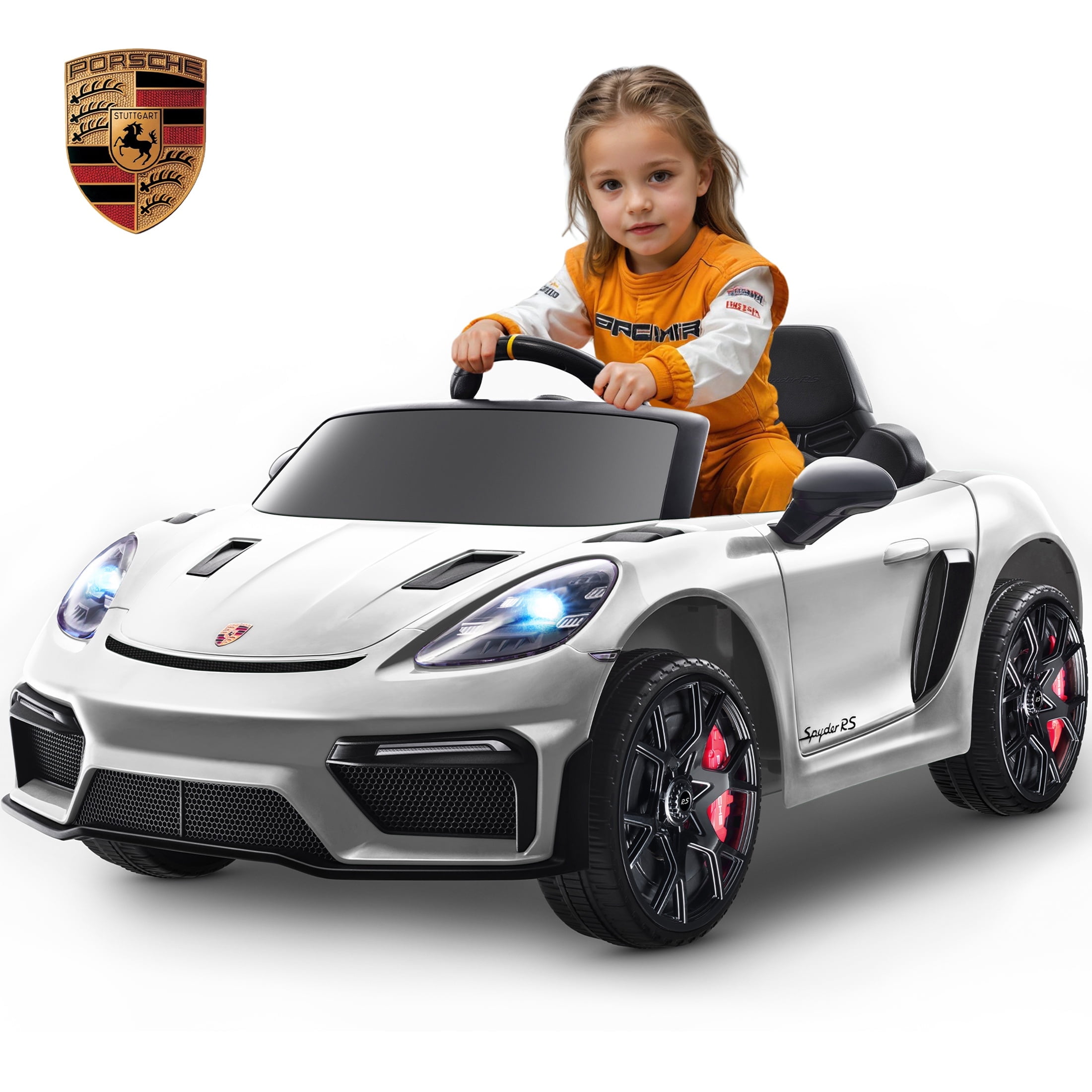 Porsche 718 Kids Ride On Toy, Electric Car for Toddlers with