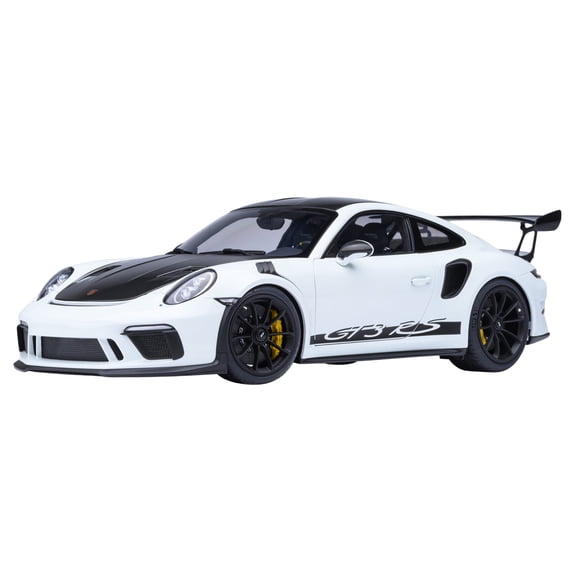 Porsche 911 (991.2) GT3 RS Weissach Package White with Carbon Hood and Top 1/18 Model Car by Autoart