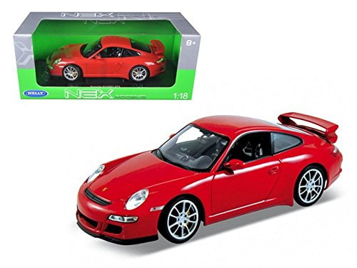 Welly 18024r Porsche 911 997 GT3 Red 1-18 Diecast Car Model