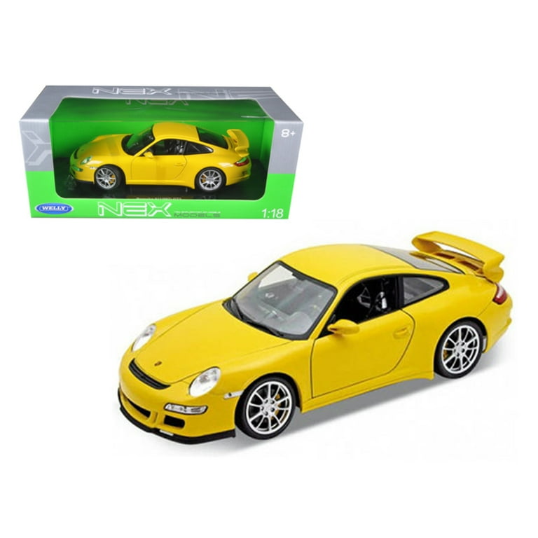 ミニカー PORSCHE911 997cabriolet yellow 1/18 Porsche 911 (997) GT3 Yellow 1/18 Diecast Car Model by Welly