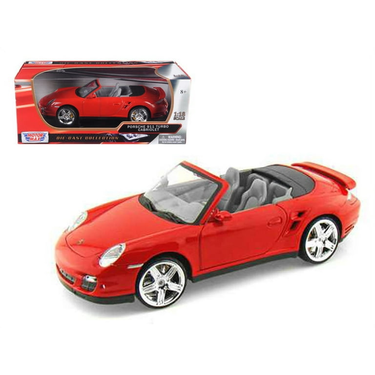 Porsche 911 (997) Turbo Cabriolet Red 1/18 Diecast Model Car by