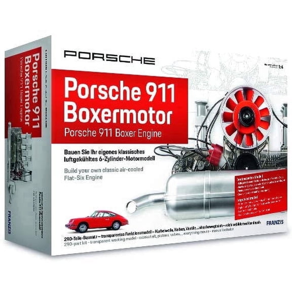 Franzis Porsche 911 Boxer Engine Model Kit - Porsche Museum Edition with Collector's Book