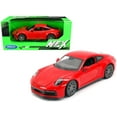 thumbnail image 1 of Porsche 911 Carrera 4S Red with Gray Wheels "NEX Models" 1/24 Diecast Model Car by Welly, 1 of 3
