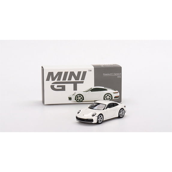 Porsche 911 Carrera S Diecast Model 1:64 scale White Mini GT