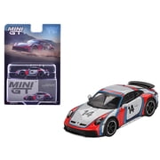 Porsche 911 Dakar #14 Rally 1978 Ice Gray Metallic Limited Edition 1/64 Diecast Model Car by Mini GT