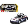 thumbnail image 1 of Porsche 911 Dakar #953 "Roughroads Porsche" Blue & White w/Stripes & Roof Rack "Race" Series 1/24 Die Cast Model Car by Bburago, 1 of 5