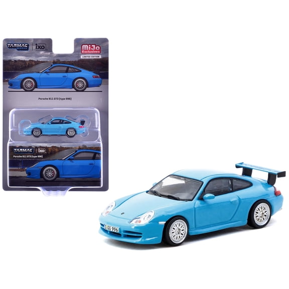 Porsche 911 GT3 (996) Light Blue "Global64" Series 1/64 Diecast Model by Tarmac Works