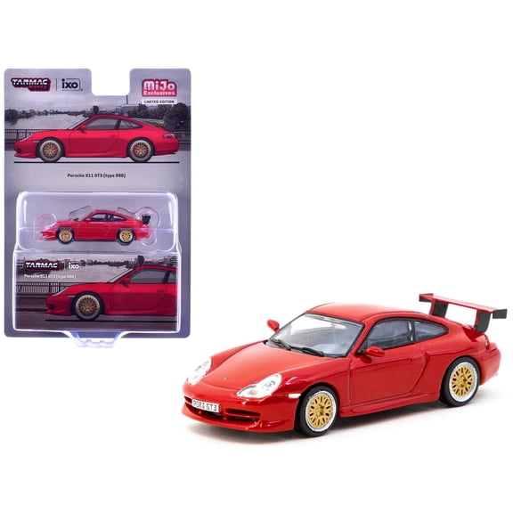 Porsche 911 GT3 (996) Red "Global64" Series 1/64 Diecast Model by Tarmac Works