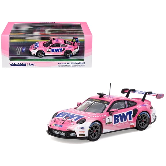 Porsche 911 GT3 Cup (992) #1 Harry King "Porsche Mobil 1 Supercup" (2024) "Hobby64" 1/64 Diecast Model Car by Tarmac Works