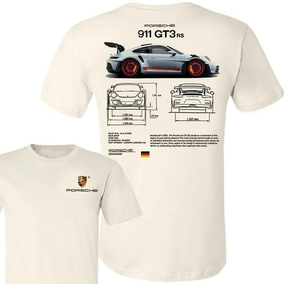 Porsche 911 GT3 RS Aesthetic T shirt Tee Unisex, Color: Black, Size: 2XL